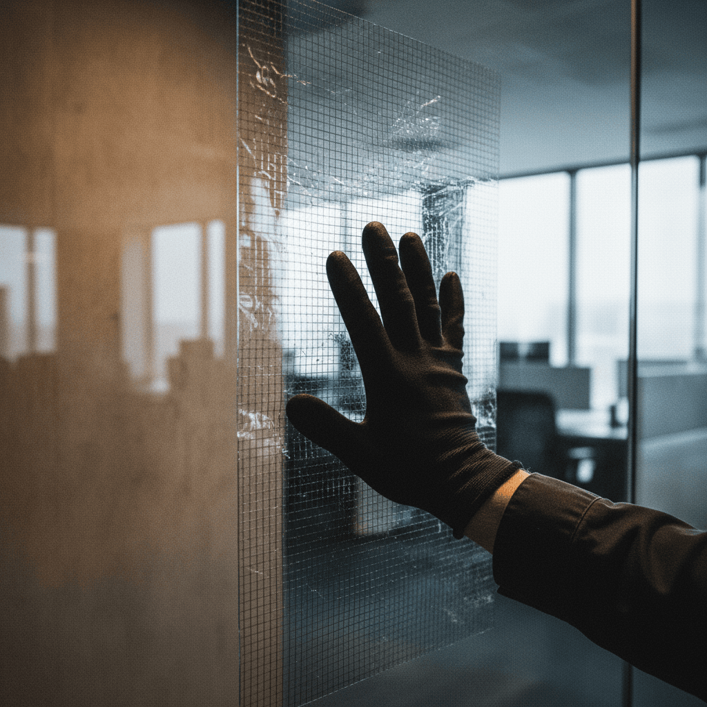 Security and safety film with reinforced protective layers